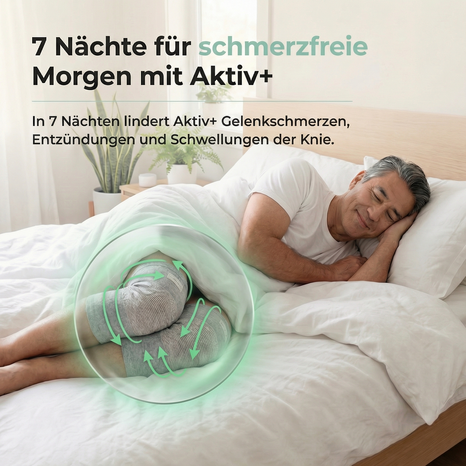 Aktiv+ Bambus Nacht-Kniebandage mit NachtStabil™ Technologie